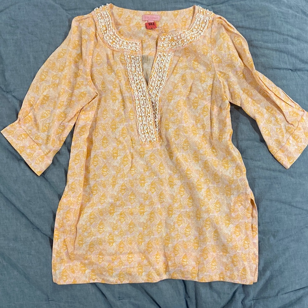 Lilly Pulitzer Linen Beach Coverup- Size XS